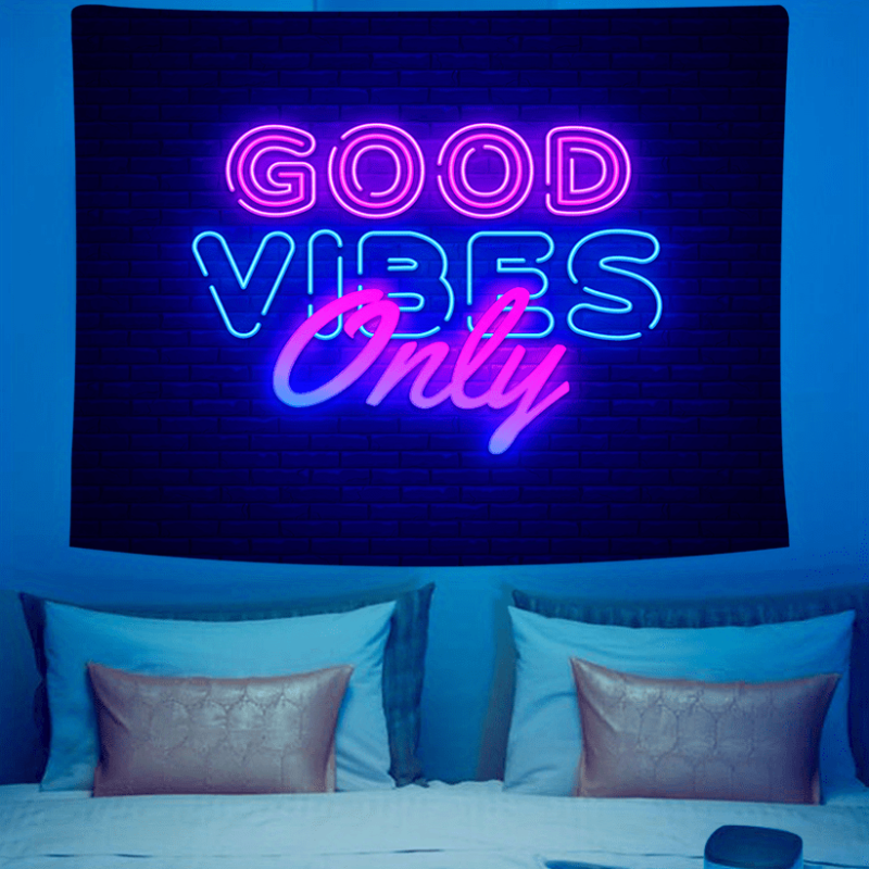 Colorful Fluorescent Tapestry for Living Room Bedroom Dorm Room UV BlackLight