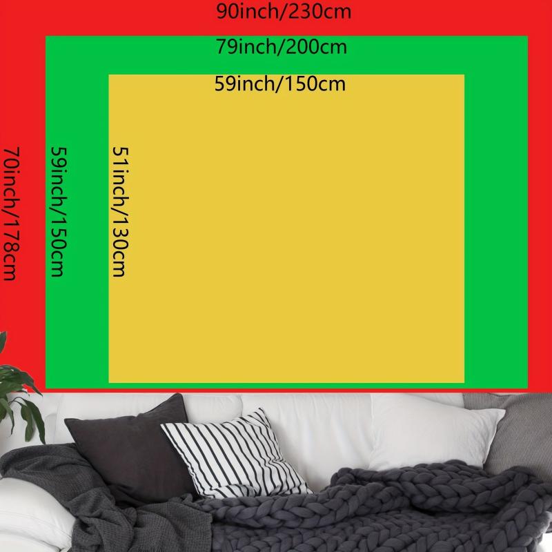 Colorful Fluorescent Tapestry for Living Room Bedroom Dorm Room UV BlackLight