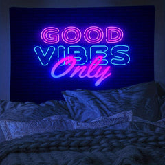 Colorful Fluorescent Tapestry for Living Room Bedroom Dorm Room UV BlackLight