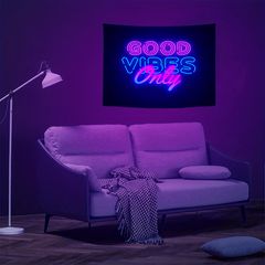 Colorful Fluorescent Tapestry for Living Room Bedroom Dorm Room UV BlackLight