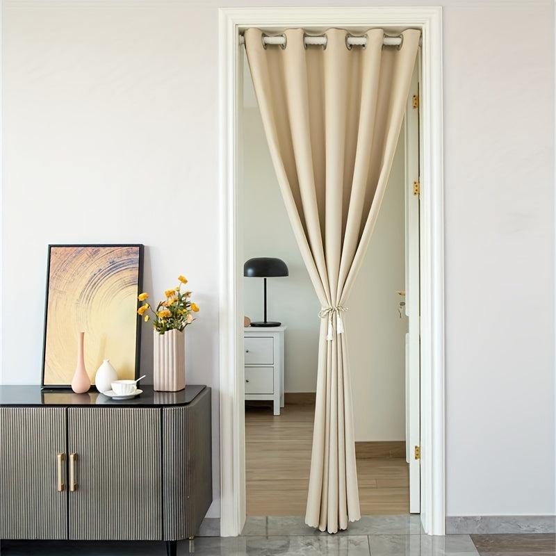 1pc Blackout Door Curtains Thermal Insulated Window Treatments