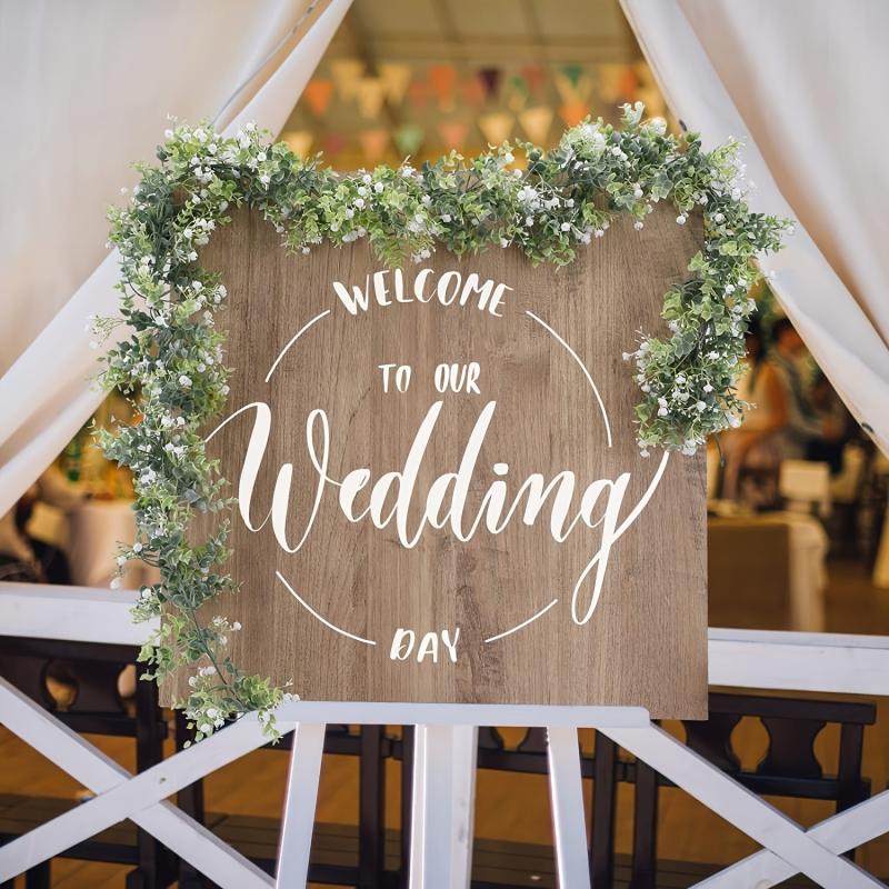 Eucalyptus Garland with Flowers for Wedding Arch or Home Decor