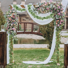 Eucalyptus Garland with Flowers for Wedding Arch or Home Decor