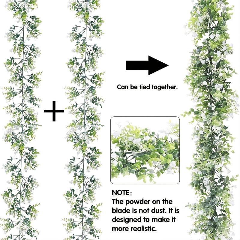 Eucalyptus Garland with Flowers for Wedding Arch or Home Decor