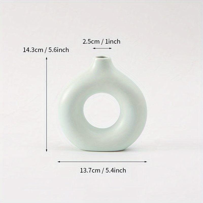 2pcs Ceramic Vase Set Matte Pampas Flower Vases Modern Boho Decor