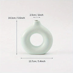 2pcs Ceramic Vase Set Matte Pampas Flower Vases Modern Boho Decor