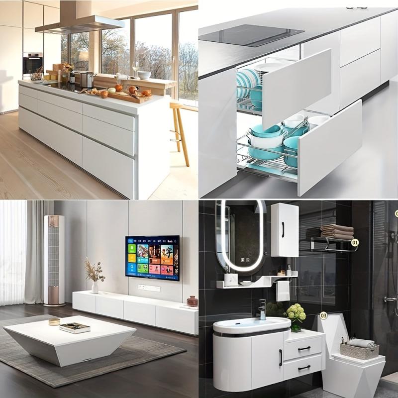 Vinyl Peel And Stick Wallpaper Glossy Cabinet Sticker