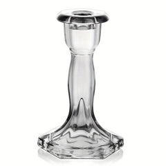 Grey Glass Taper Candle Holder for Centerpieces