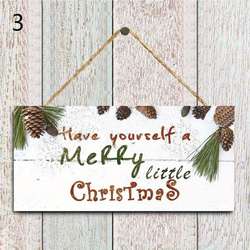 Christmas Wooden Door Hanging Decoration Christmas Tree Gift