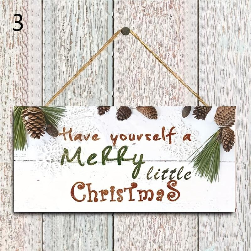 Christmas Wooden Door Hanging Decoration Christmas Tree Gift
