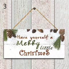 Christmas Wooden Door Hanging Decoration Christmas Tree Gift