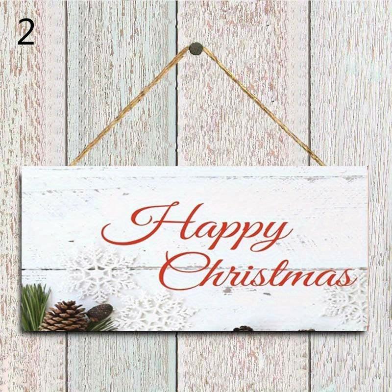 Christmas Wooden Door Hanging Decoration Christmas Tree Gift