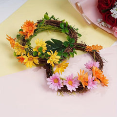 2pcs Vine Branch Wreaths for DIY Christmas Craft Front Door Wall Hanging Wedding