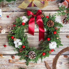 2pcs Vine Branch Wreaths for DIY Christmas Craft Front Door Wall Hanging Wedding