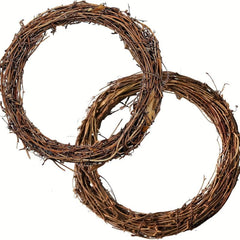 2pcs Vine Branch Wreaths for DIY Christmas Craft Front Door Wall Hanging Wedding