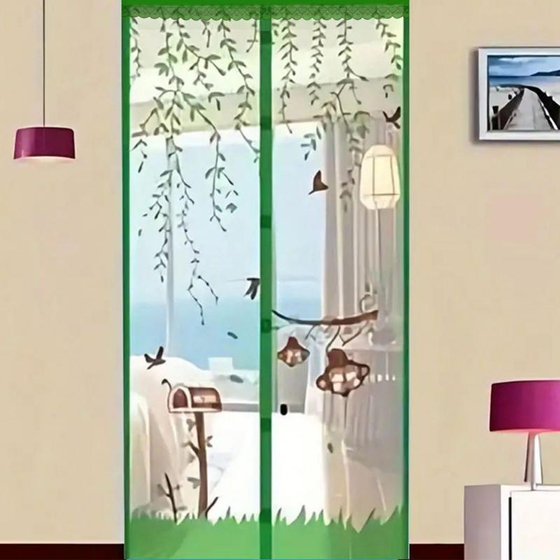 Magnetic Screen Door Heavy Duty Hands-Free Mesh Keeps Bugs Out 96x210 cm
