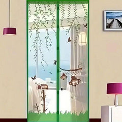 Magnetic Screen Door Heavy Duty Hands-Free Mesh Keeps Bugs Out 96x210 cm