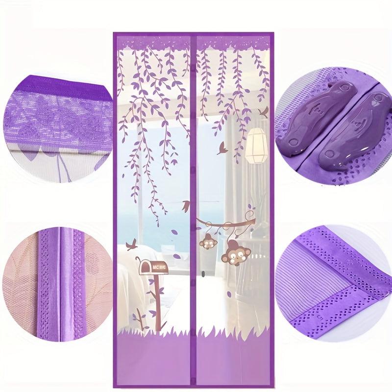 Magnetic Screen Door Heavy Duty Hands-Free Mesh Keeps Bugs Out 96x210 cm