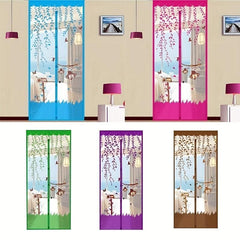 Magnetic Screen Door Heavy Duty Hands-Free Mesh Keeps Bugs Out 96x210 cm