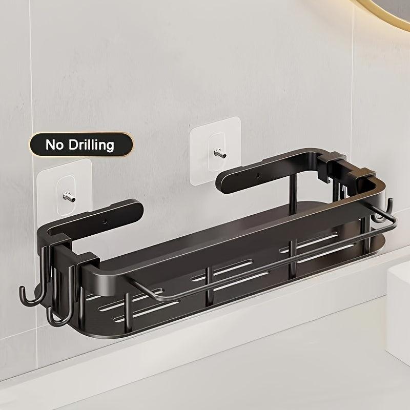 Shower Caddy Bathroom Shelf with Hook Adhesive Shower Hanging Shelves