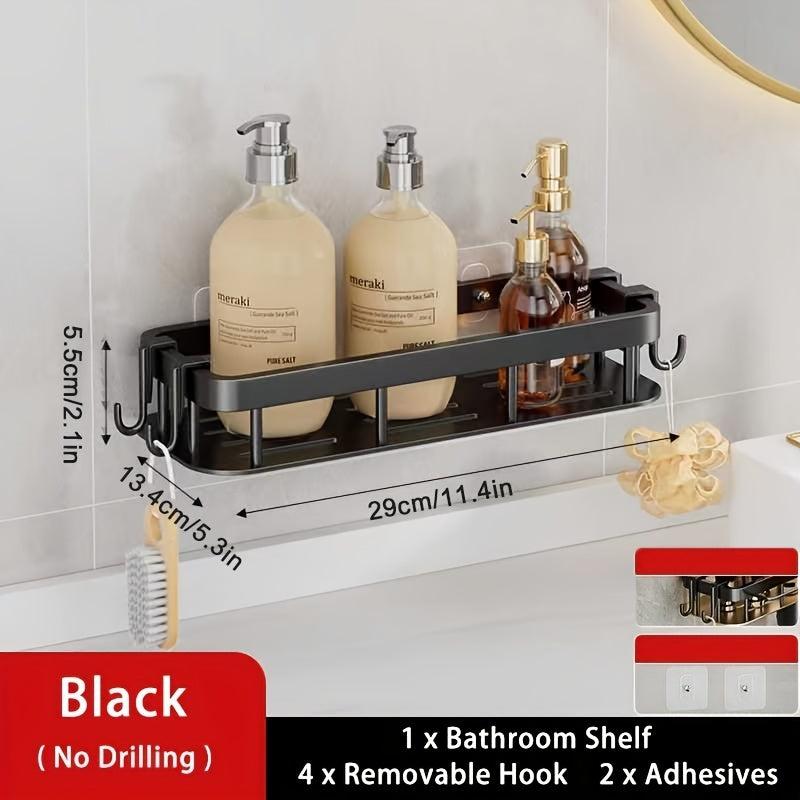 Shower Caddy Bathroom Shelf with Hook Adhesive Shower Hanging Shelves