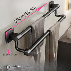 Double Rod Towel Bar Shower Towel Rack Bathroom Slippers Hanger