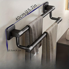 Double Rod Towel Bar Shower Towel Rack Bathroom Slippers Hanger