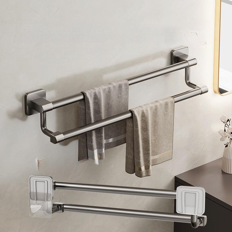 Double Rod Towel Bar Shower Towel Rack Bathroom Slippers Hanger