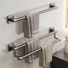 Double Rod Towel Bar Shower Towel Rack Bathroom Slippers Hanger