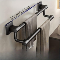 Double Rod Towel Bar Shower Towel Rack Bathroom Slippers Hanger