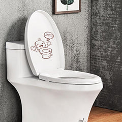 Toilet Pattern Toilet Lid Decal Self Adhesive Sticker Bathroom Decor