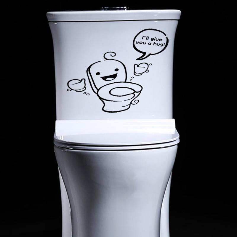 Toilet Pattern Toilet Lid Decal Self Adhesive Sticker Bathroom Decor