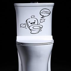 Toilet Pattern Toilet Lid Decal Self Adhesive Sticker Bathroom Decor