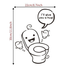 Toilet Pattern Toilet Lid Decal Self Adhesive Sticker Bathroom Decor