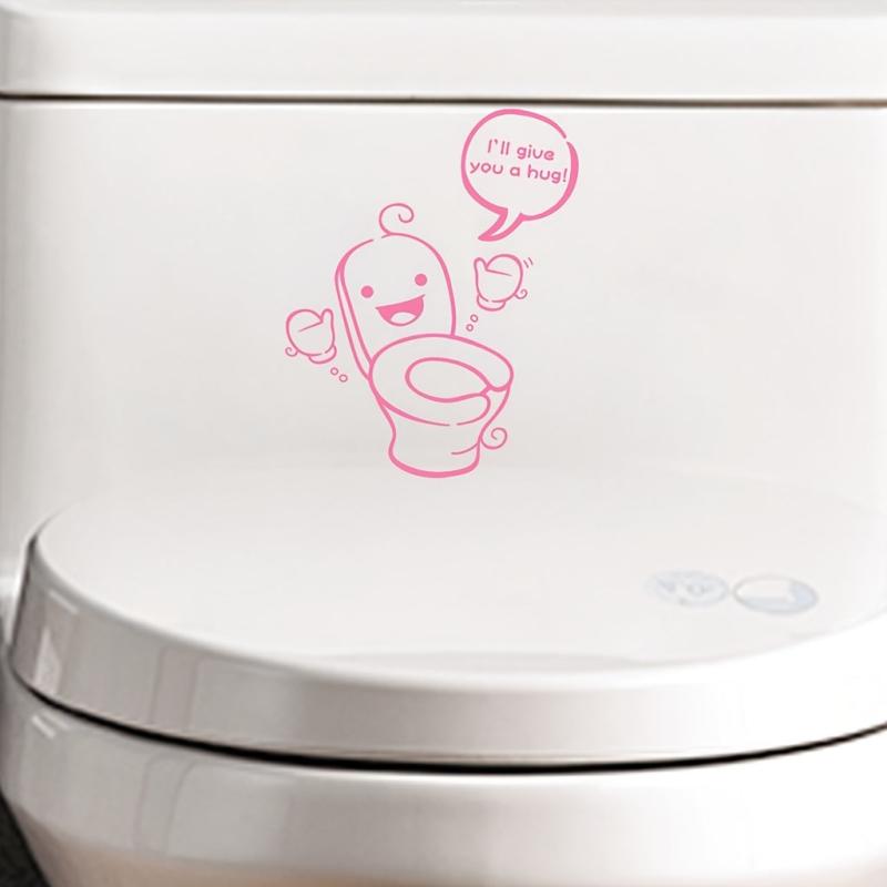 Toilet Pattern Toilet Lid Decal Self Adhesive Sticker Bathroom Decor