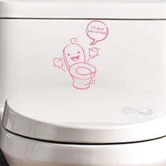 Toilet Pattern Toilet Lid Decal Self Adhesive Sticker Bathroom Decor