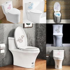 Toilet Pattern Toilet Lid Decal Self Adhesive Sticker Bathroom Decor