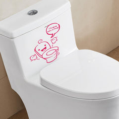Toilet Pattern Toilet Lid Decal Self Adhesive Sticker Bathroom Decor