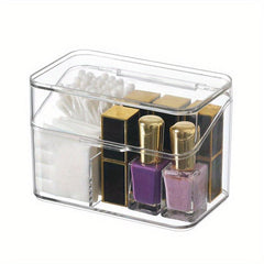 Transparent Cosmetic Storage Box with Lid Multifunctional Dustproof Makeup Org