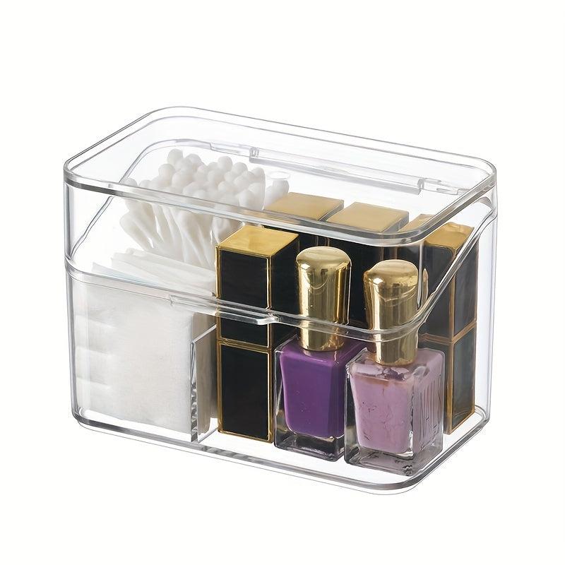 Transparent Cosmetic Storage Box with Lid Multifunctional Dustproof Makeup Org