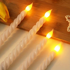 2pcs Golden Spiral LED Candle Light Flameless