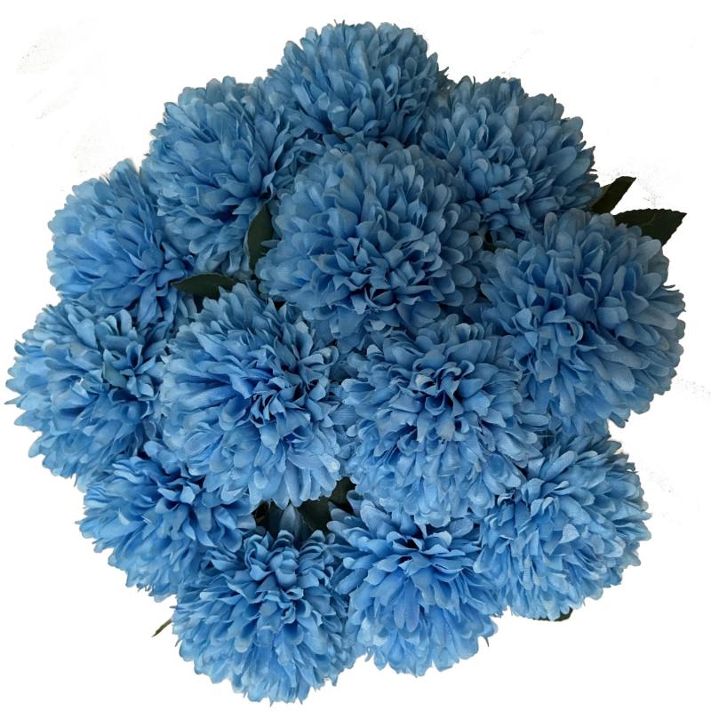 6pcs Artificial Chrysanthemum Ball Flowers for Home Wedding Decoration