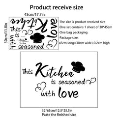 Restaurant Kitchen Wall Stickers English Background Decoration Self-adhesive