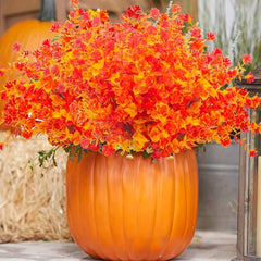 4pcs UV Resistant Artificial Autumn Flowers for Home Decor Golden