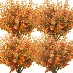 4pcs UV Resistant Artificial Autumn Flowers for Home Decor Golden