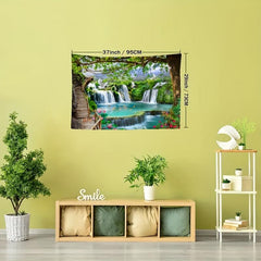 Forest Waterfall Scenery Tapestry Wall Hanging for Home Decor