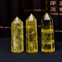 Citrine Healing Obelisk Natural Yellow Quartz Sticks for Home Decor
