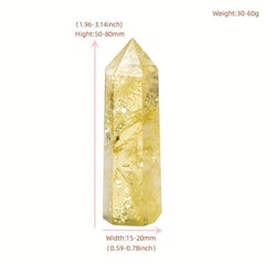 Citrine Healing Obelisk Natural Yellow Quartz Sticks for Home Decor