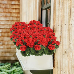 2Pcs 14'' Large Artificial Geranium Faux Plastic Purple Flowers