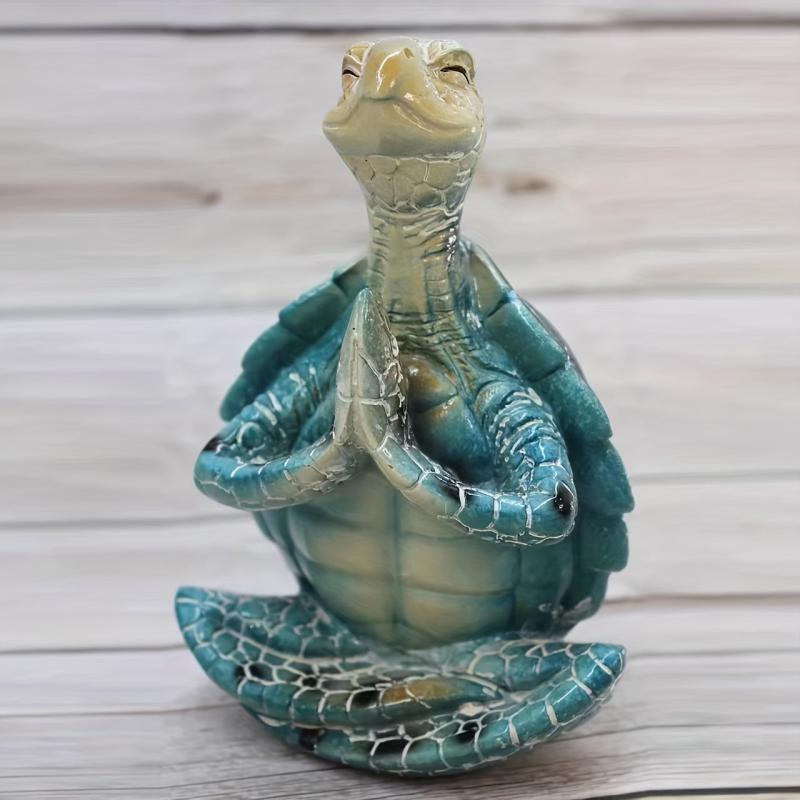 Yoga Meditation Turtle Animal Statue Home Garden Interior Modern Crafts